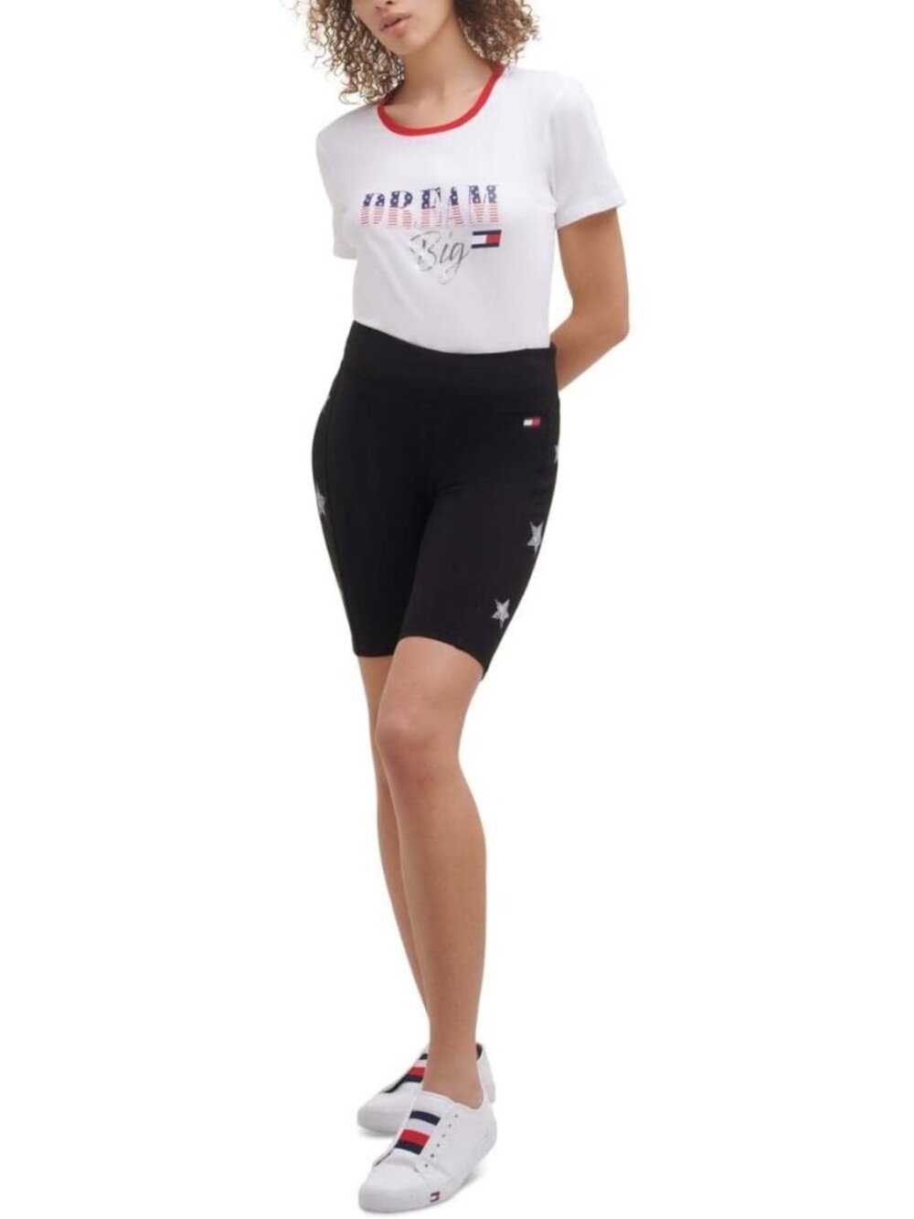 Tommy Hilfiger Womens Sport Fitness High Rise Bike Short Black Size XS NWT